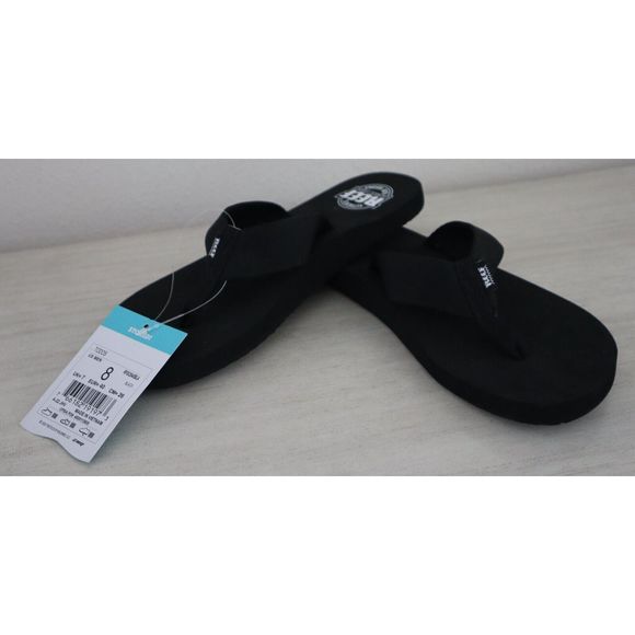 Reef RF002640 Men's Sz 8 Women's 9.5 Black Todos Surf Flip Flop Sandals - Picture 6 of 7